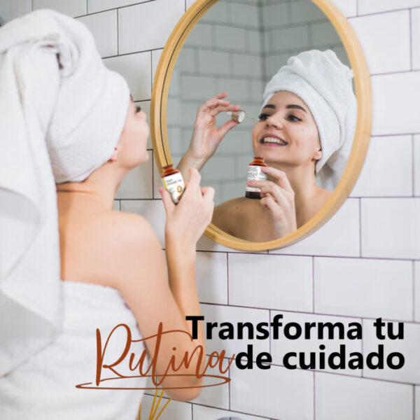 Botella ámbar con dosificador de aceite de argán 100% puro para rostro - Hidratación profunda sin grasitud